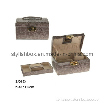Multi-Functional Crocodile PU Leather Jewelry Box (SJ0153)